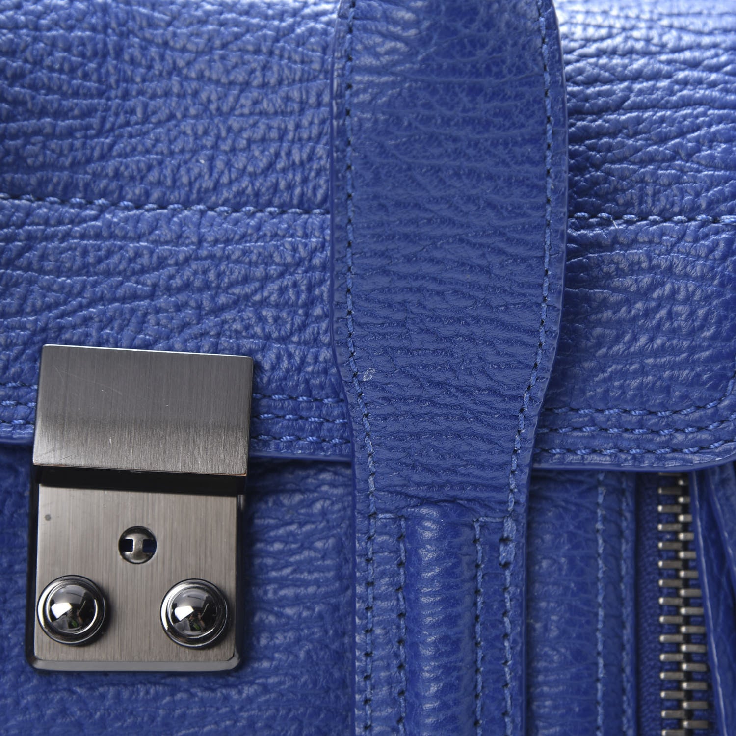 3.1 Phillip Lim 3.1 Textured Calfskin Mini Pashli Satchel Cobalt 11 of 14