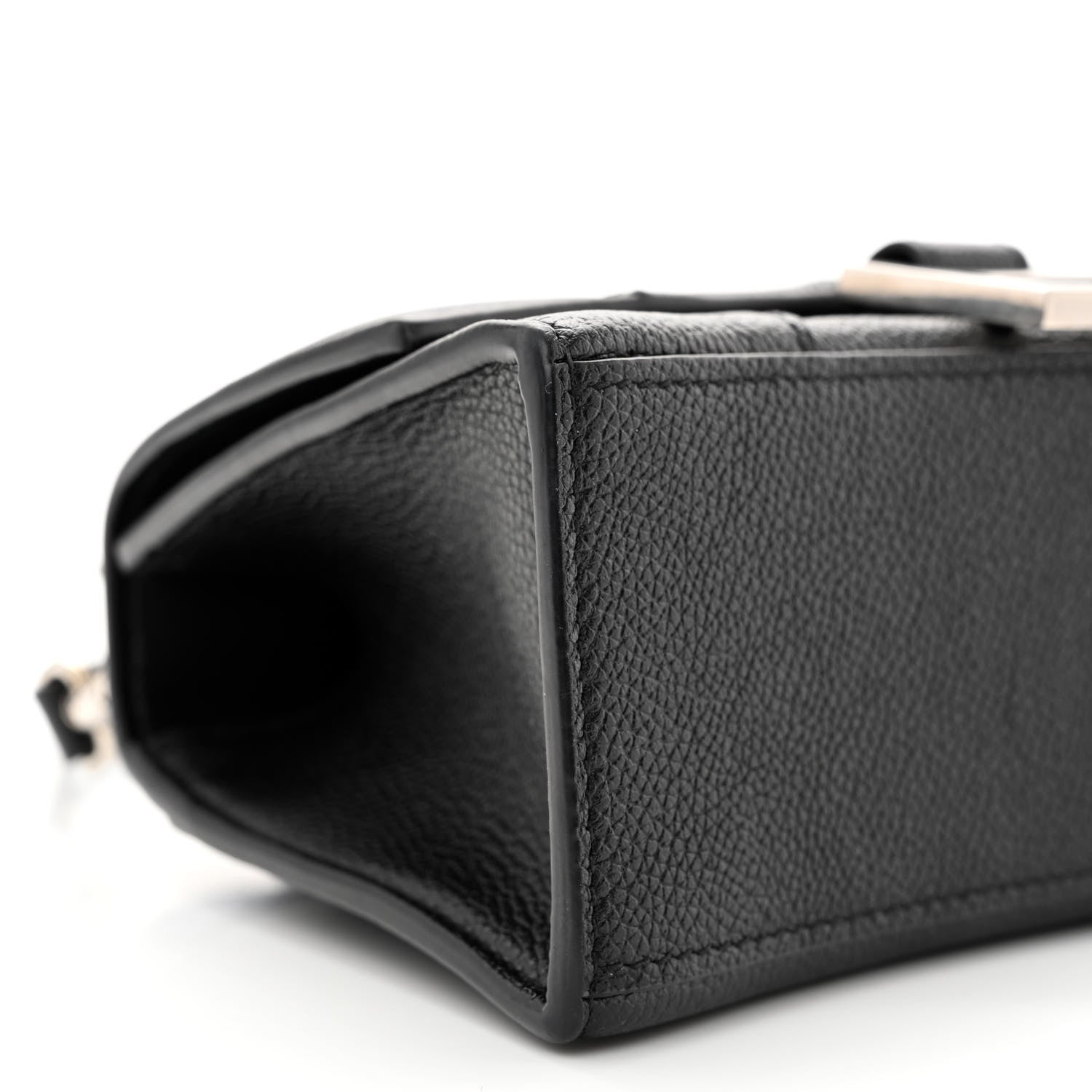 Balenciaga Grained Calfskin Hourglass Top Handle Bag XS Black 9 of 10