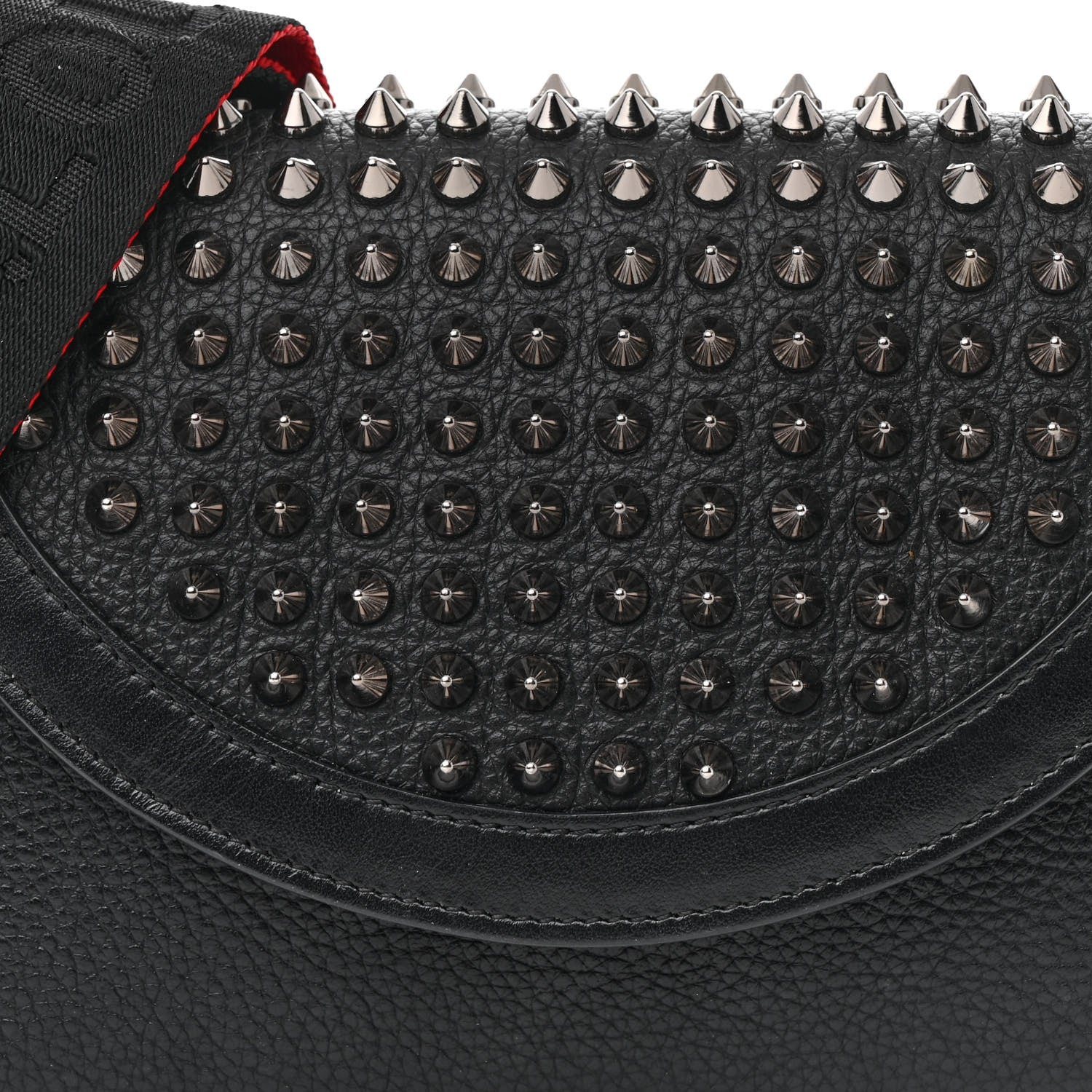 Christian Louboutin Calfskin Funky Spikes Wallet on Strap Black 8 of 20
