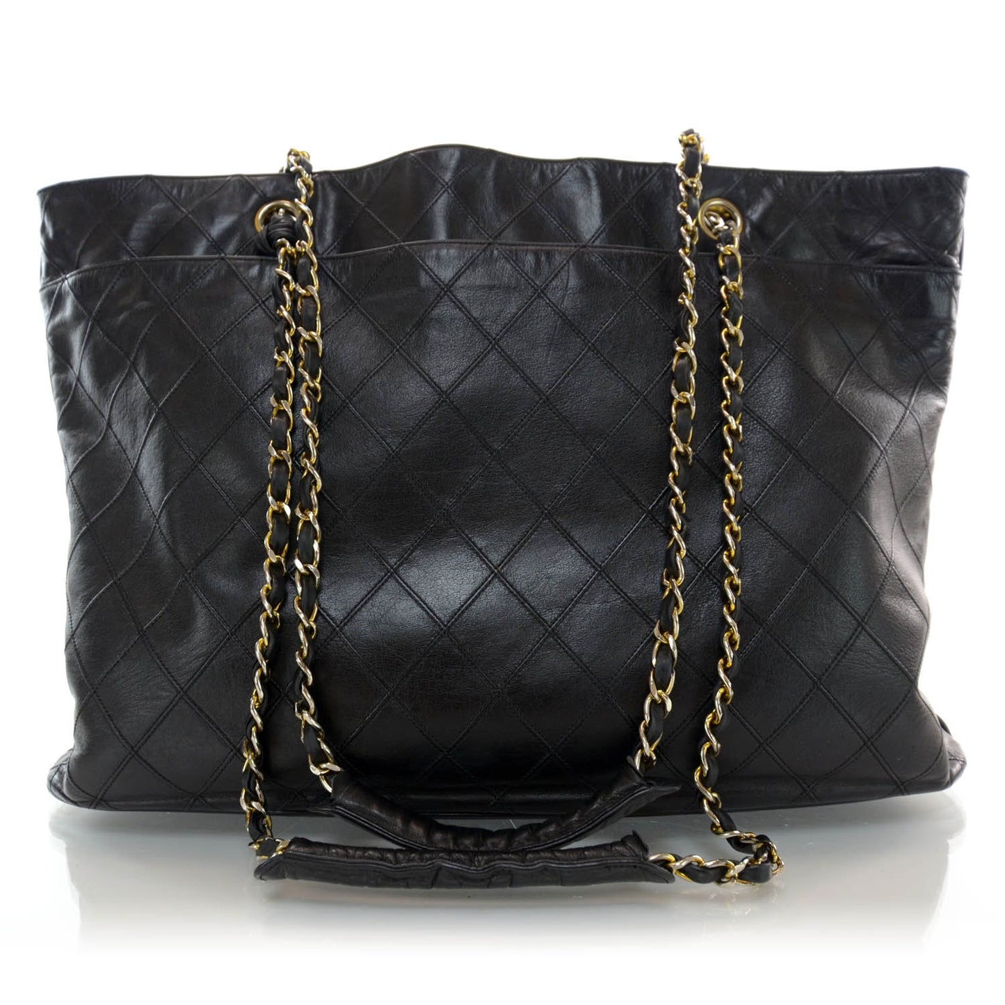 Calfskin Shopper Tote Black