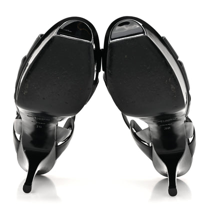 Saint Laurent Patent Tribute 105 Platform Sandals 38 Black 6 of 13