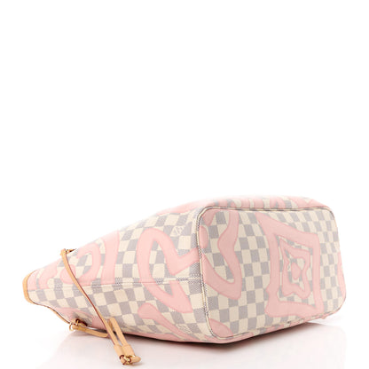 Louis Vuitton Damier Azur Tahitienne Neverfull MM 4 of 14