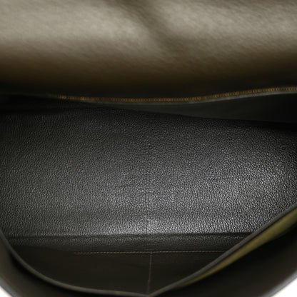 Hermes Vache Liegee Kelly Retourne 35 Vert Bronze 5 of 20