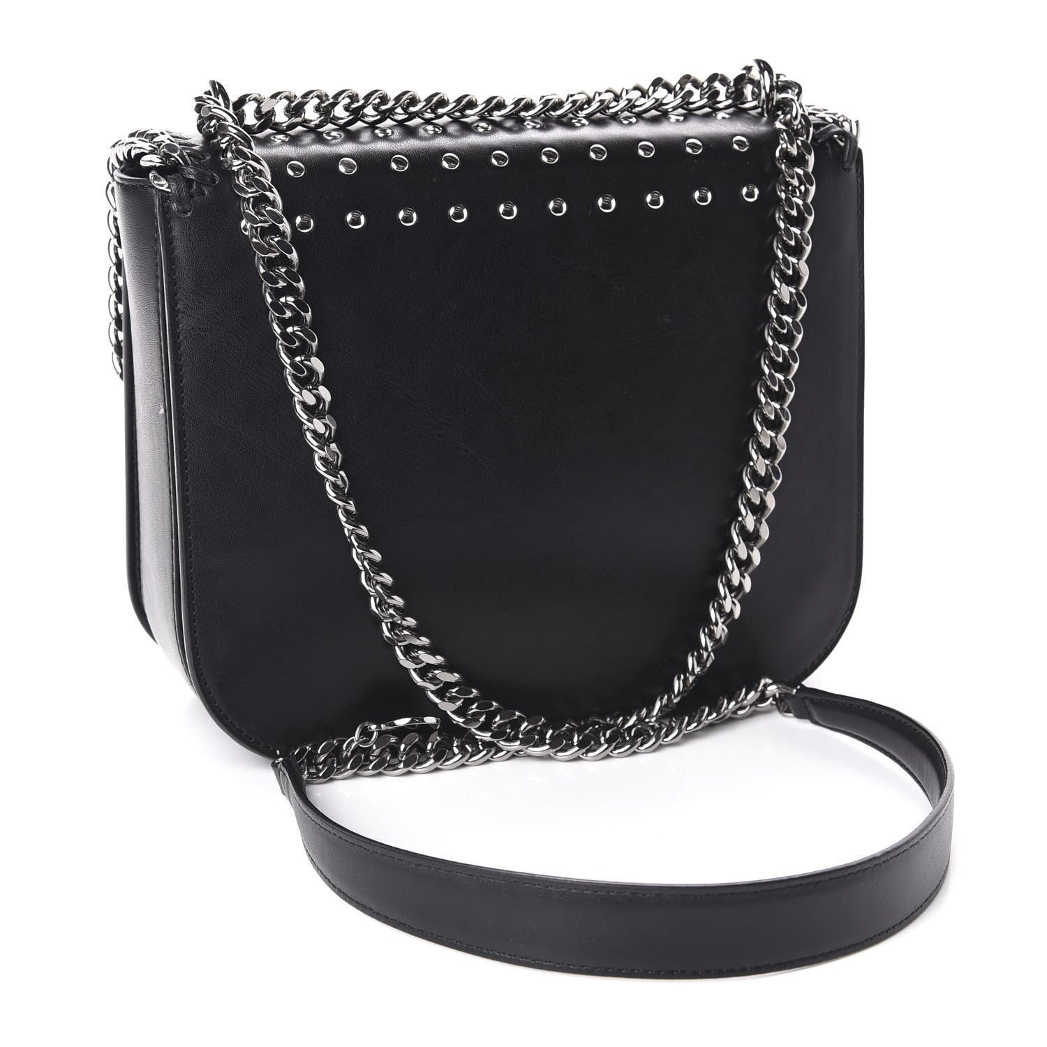 Stella McCartney Eco Alter Nappa Studded Falabella Embellished Box Shoulder Bag Black 3 of 10
