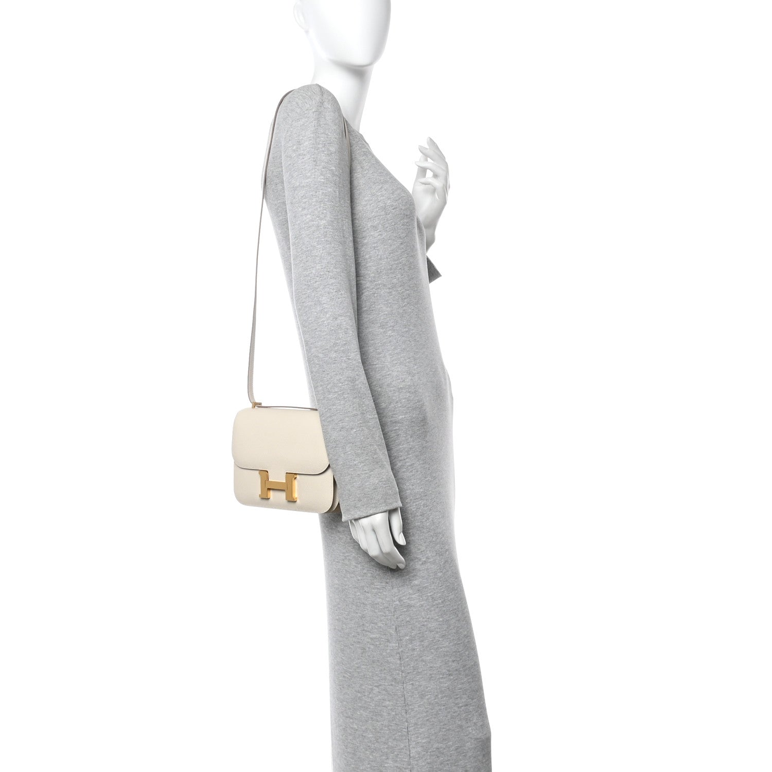 Hermes Epsom Constance 18 Craie 2 of 12