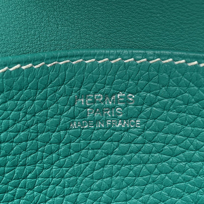 Hermes Taurillon Clemence Halzan 31 GM Vert Verone 7 of 11