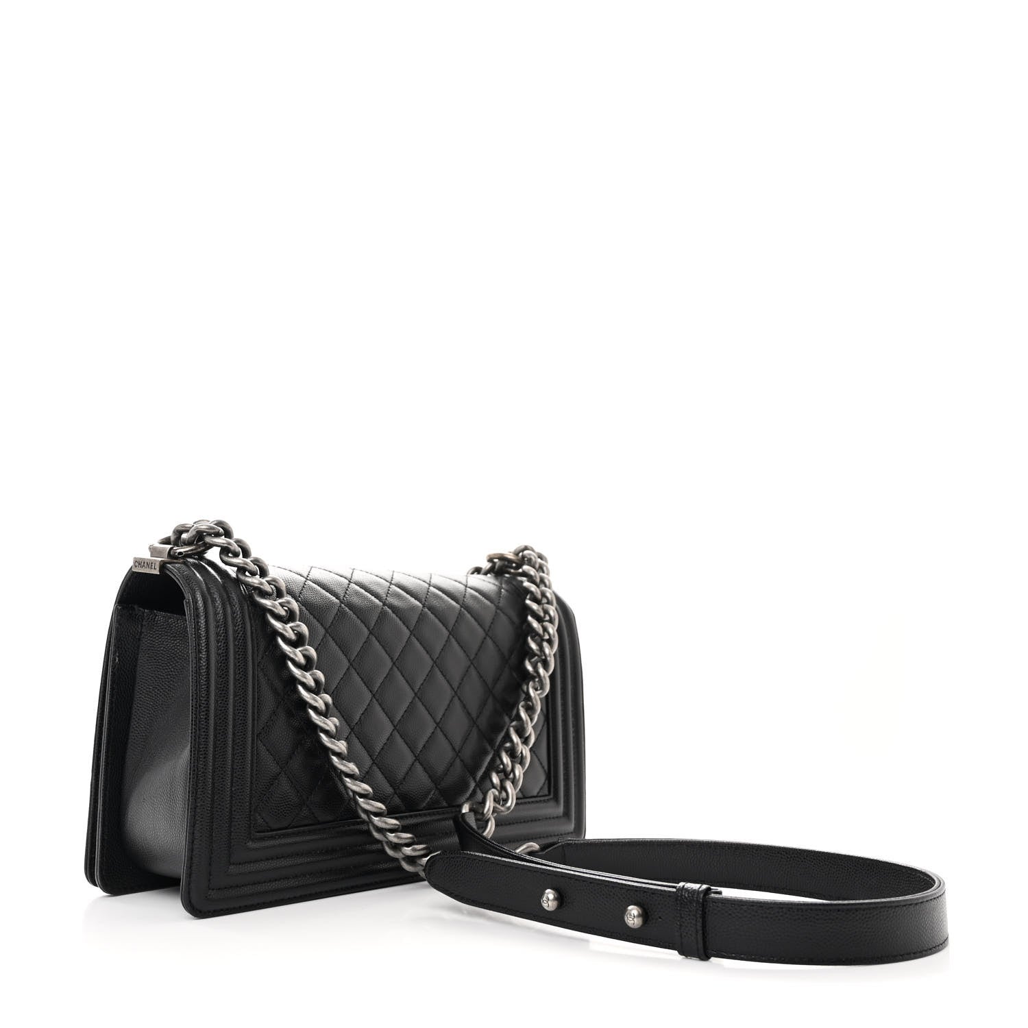 Chanel Caviar Quilted Medium Boy Flap Black 3 of 12