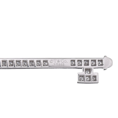 Tiffany Platinum Diamond Grace Key Pendant 3 of 3
