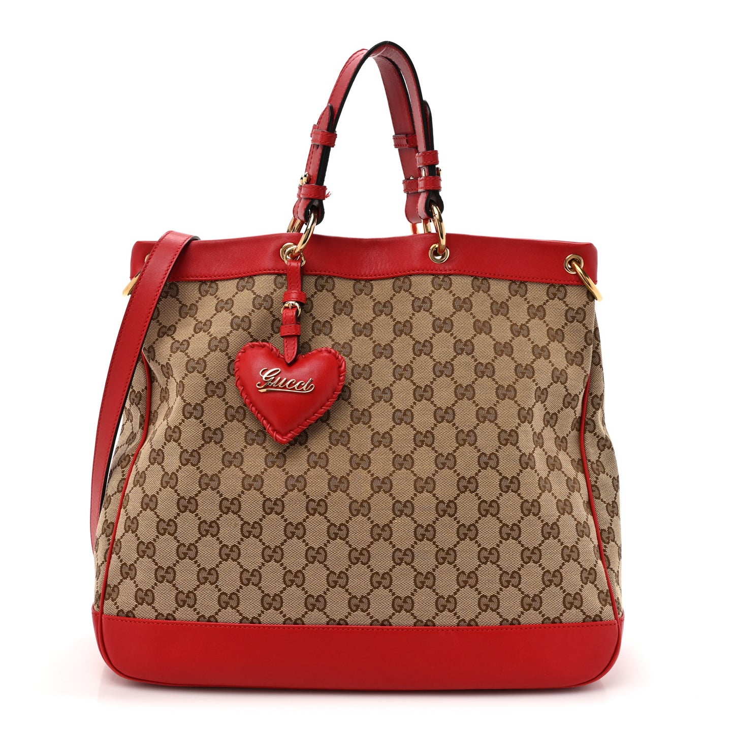 Monogram Medium Valentine Top Handle Bag Red