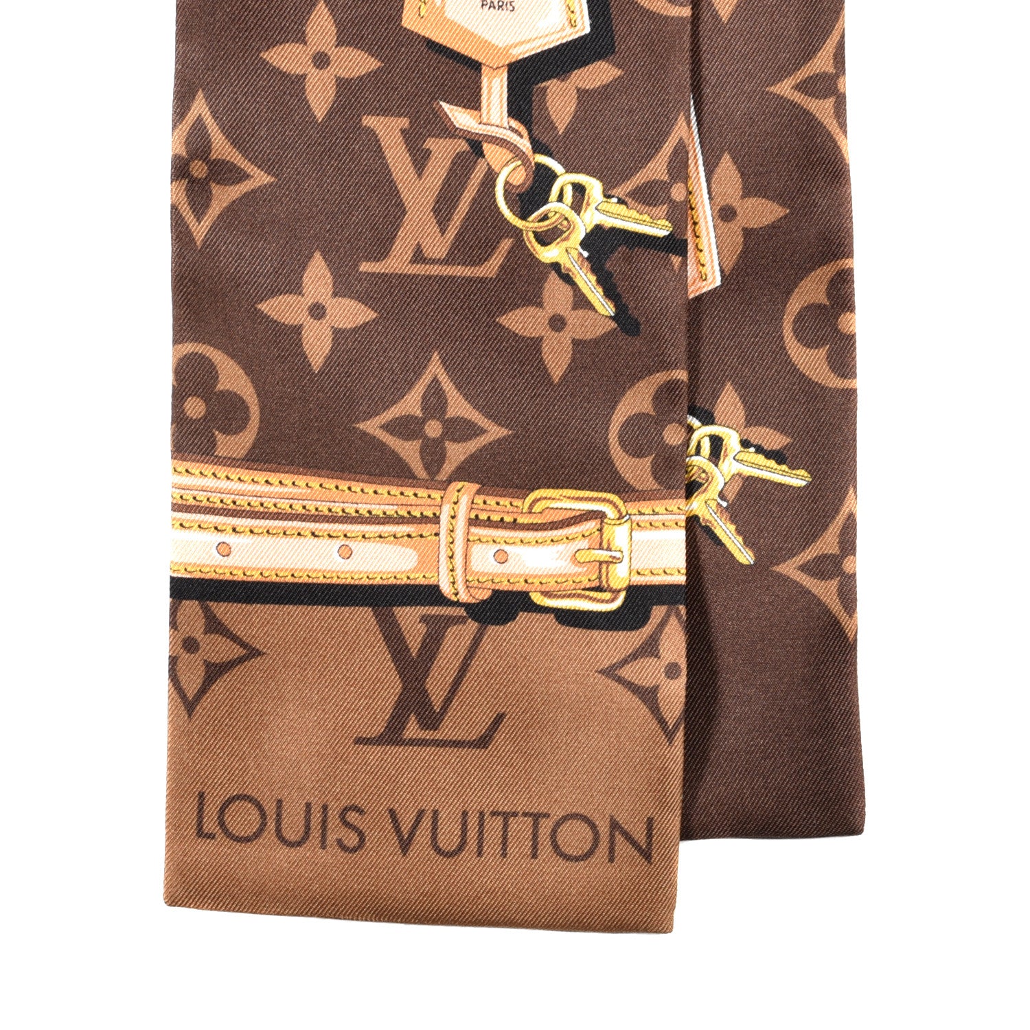 Louis Vuitton Silk Monogram Confidential Bandeau Brown 2 of 3
