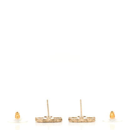 Chanel Crystal CC Earrings Gold 3 of 4