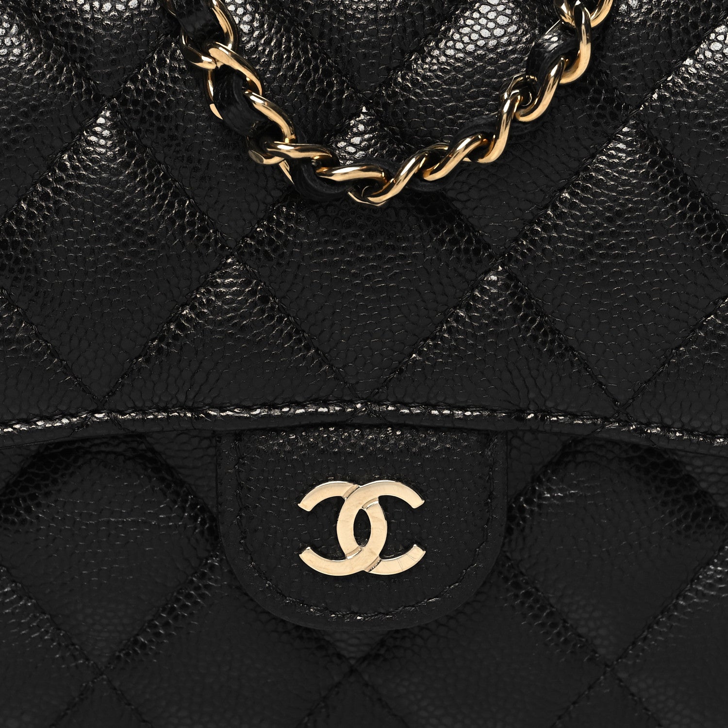 Chanel Caviar Quilted Flap Phone Holder With Chain Black 11 of 14