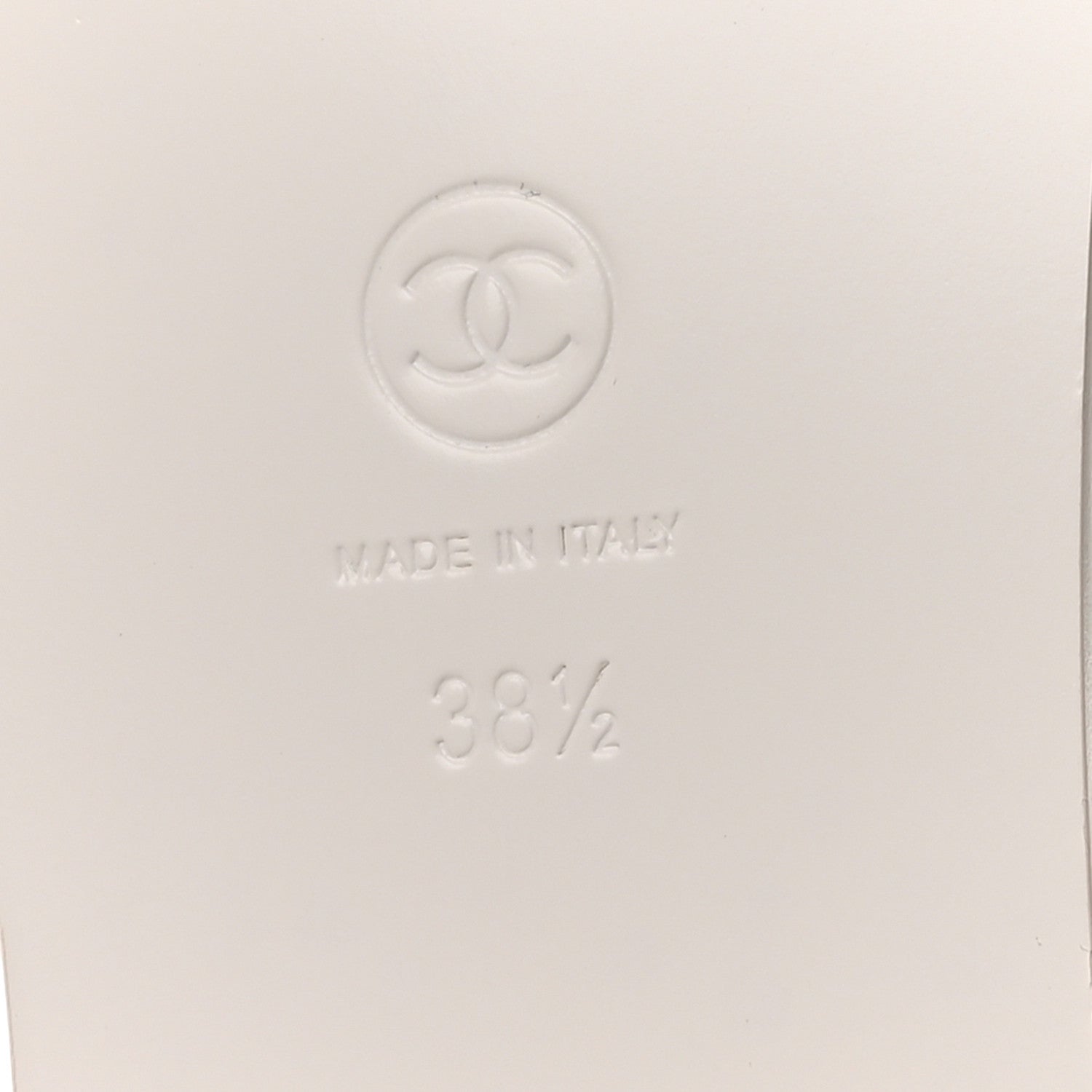 Chanel Goatskin CC Times Square Thong Sandals 38.5 White 7 of 9