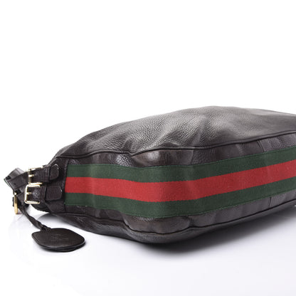 Gucci Pebbled Calfskin Medium Heritage Shoulder Bag Dark Brown 5 of 13