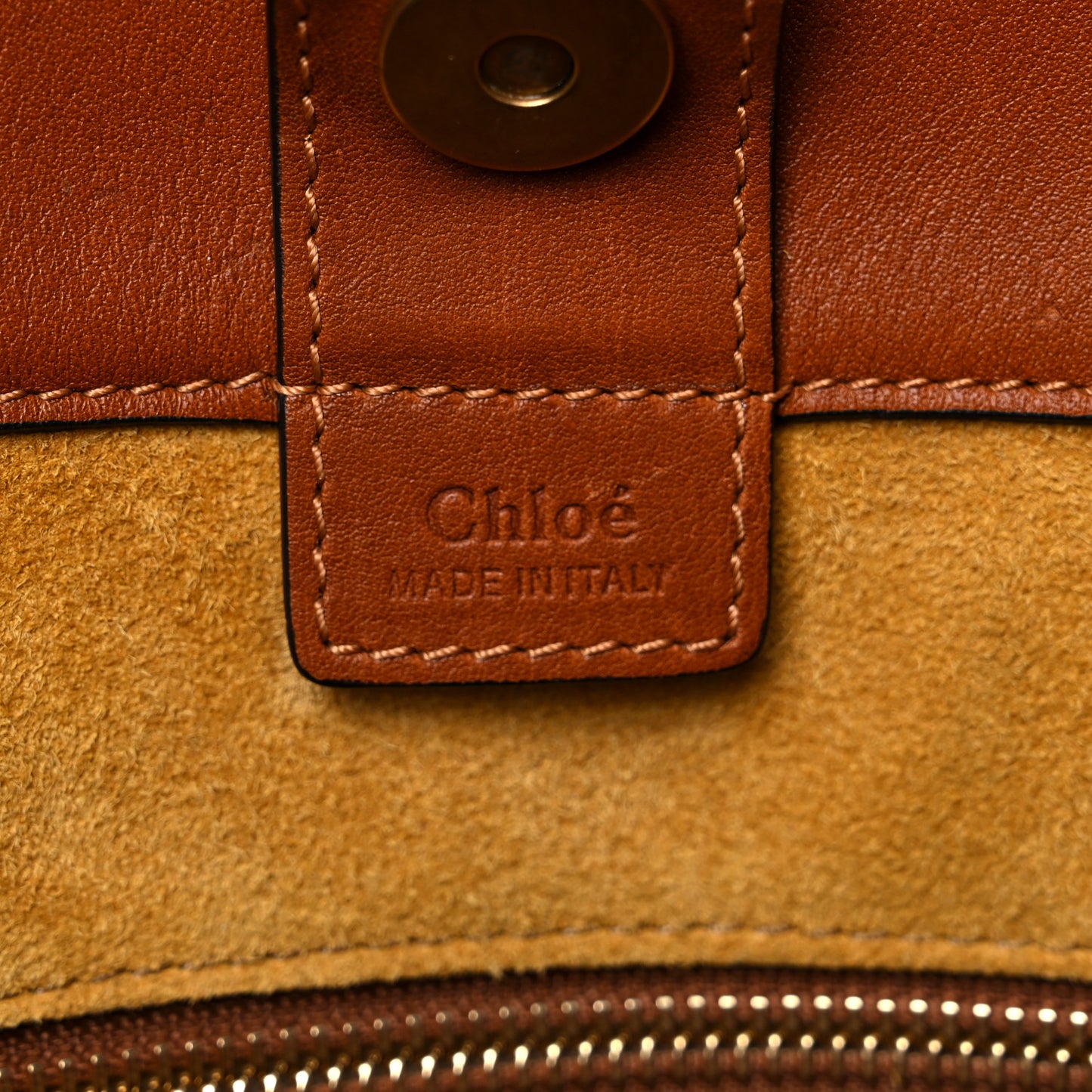 Smooth Calfskin Medium Milo Shopping Tote Caramel