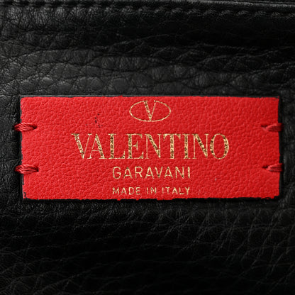 Valentino Garavani Pebbled Calfskin Rockstud Side Slip Crossbody Black 6 of 9