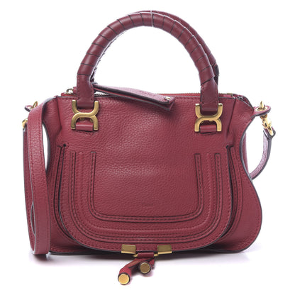 Chloe Calfskin Baby Marcie Satchel Peony Red 1 of 10
