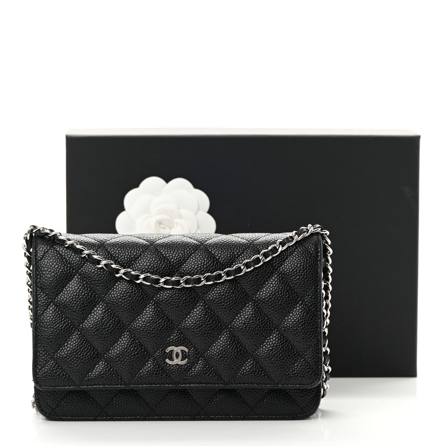 Chanel Caviar Quilted Wallet On Chain WOC Black 15 of 15