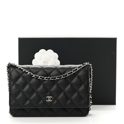 Chanel Caviar Quilted Wallet On Chain WOC Black 15 of 15