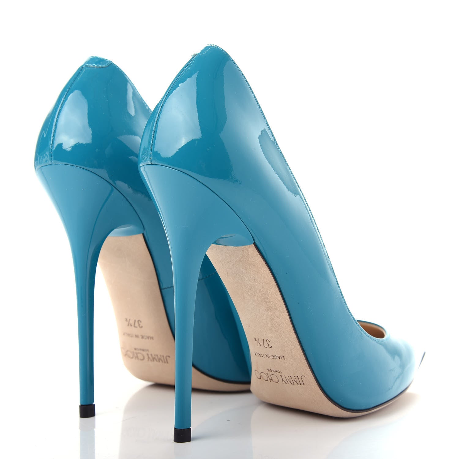 Jimmy Choo Patent Anouk 120 Pumps 37.5 Turquoise 4 of 10