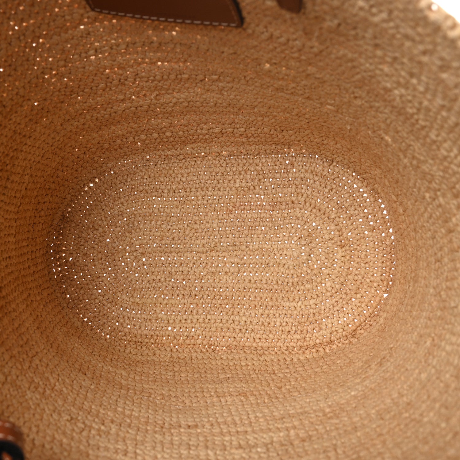 Celine Raffia Calfskin Triomphe Teen Panier Tan 6 of 10