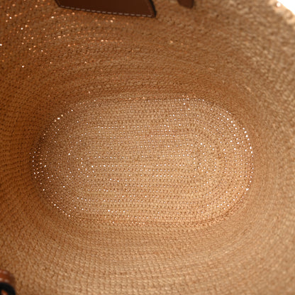 Celine Raffia Calfskin Triomphe Teen Panier Tan 6 of 10