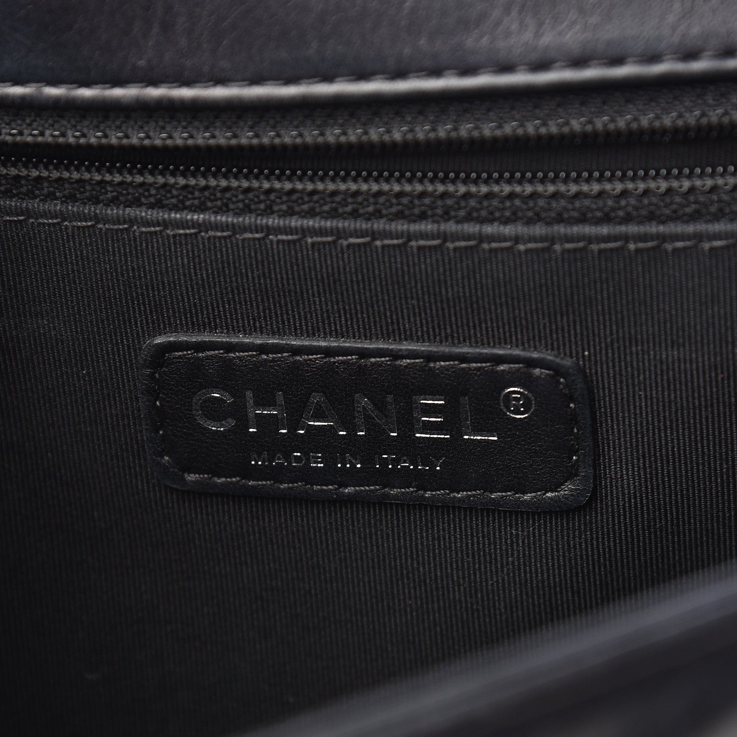 Chanel Calfskin Embossed Stitch Large Boy Flap Black 6 of 19