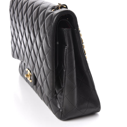 Chanel Lambskin Quilted Maxi Double Flap Black 15 of 17
