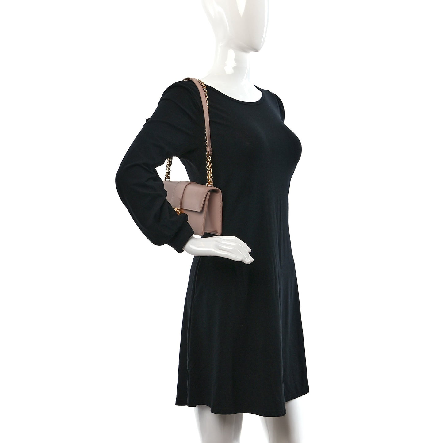 Calfskin 30 Montaigne East West Chain Flap Bag Hazelnut