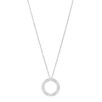 Cartier 18K White Gold Diamond LOVE Paved Necklace 1 of 3