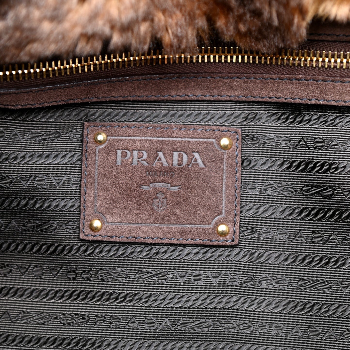 Denim Eco Lapin Logo Tote Avio Tabacco