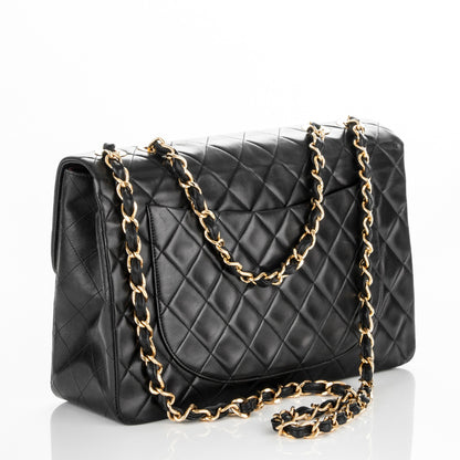 Chanel Lambskin Quilted XL Jumbo Single Flap Black 3 of 7