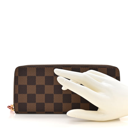 Louis Vuitton Damier Ebene Clemence Wallet Cherry 2 of 8