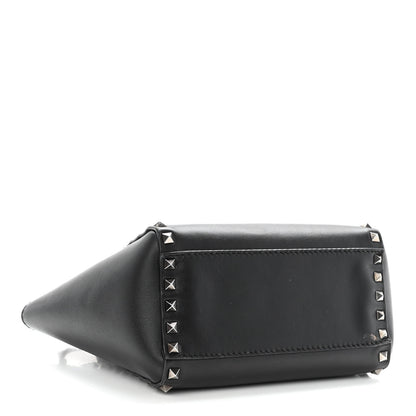 Valentino Garavani Vitello Mini Rockstud Double Handle Tote Black 4 of 14