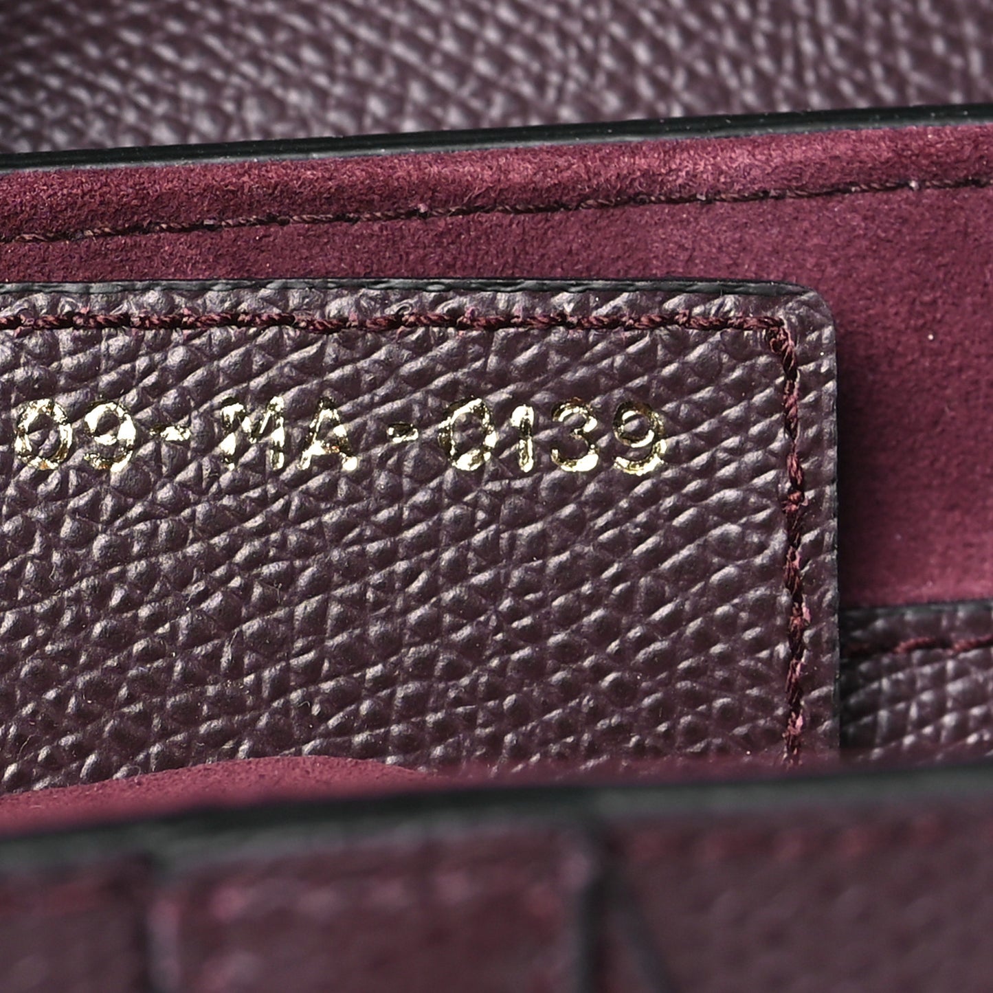 Grained Calfskin Saddle Bag Burgundy