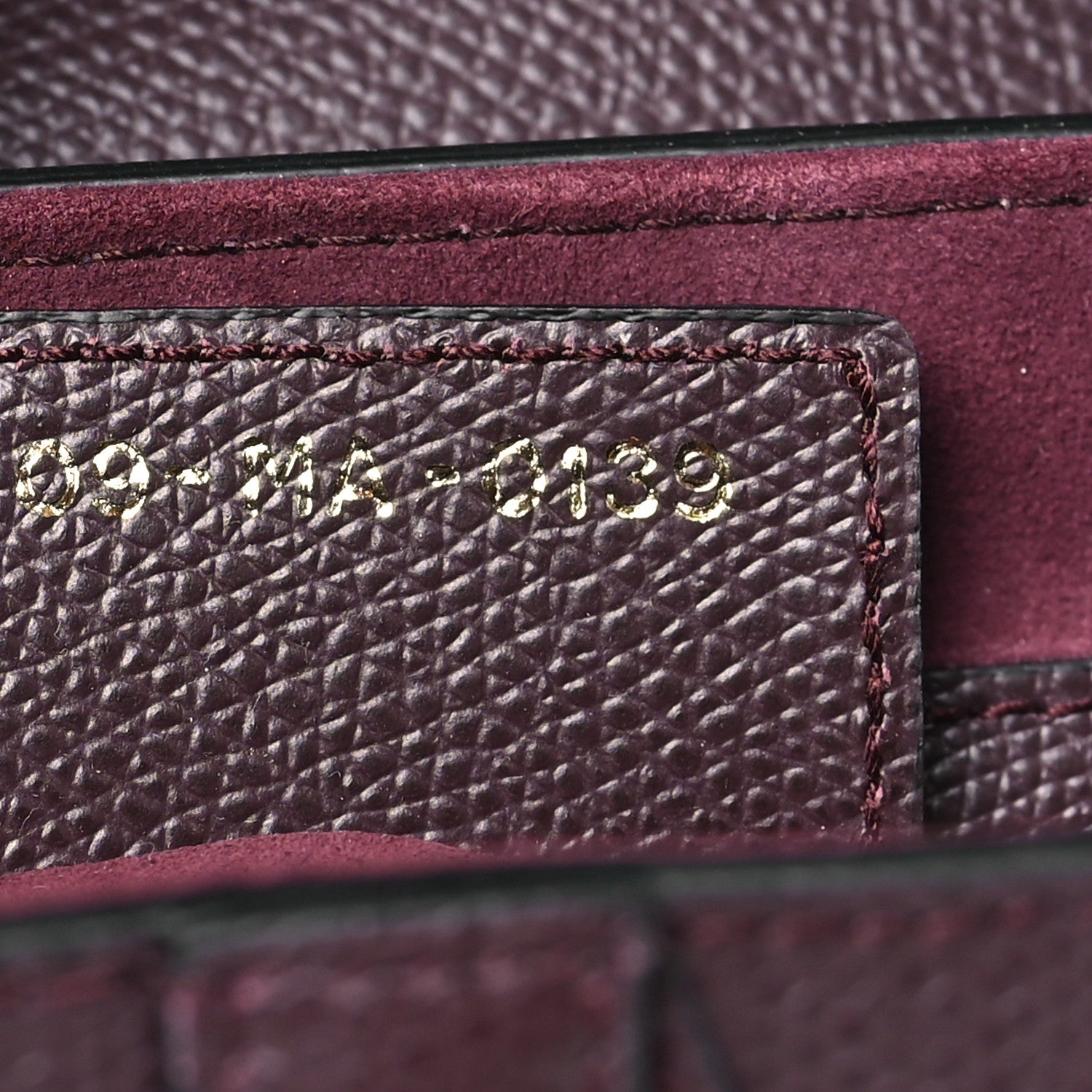 Christian Dior Grained Calfskin Saddle Bag Burgundy 7 of 9