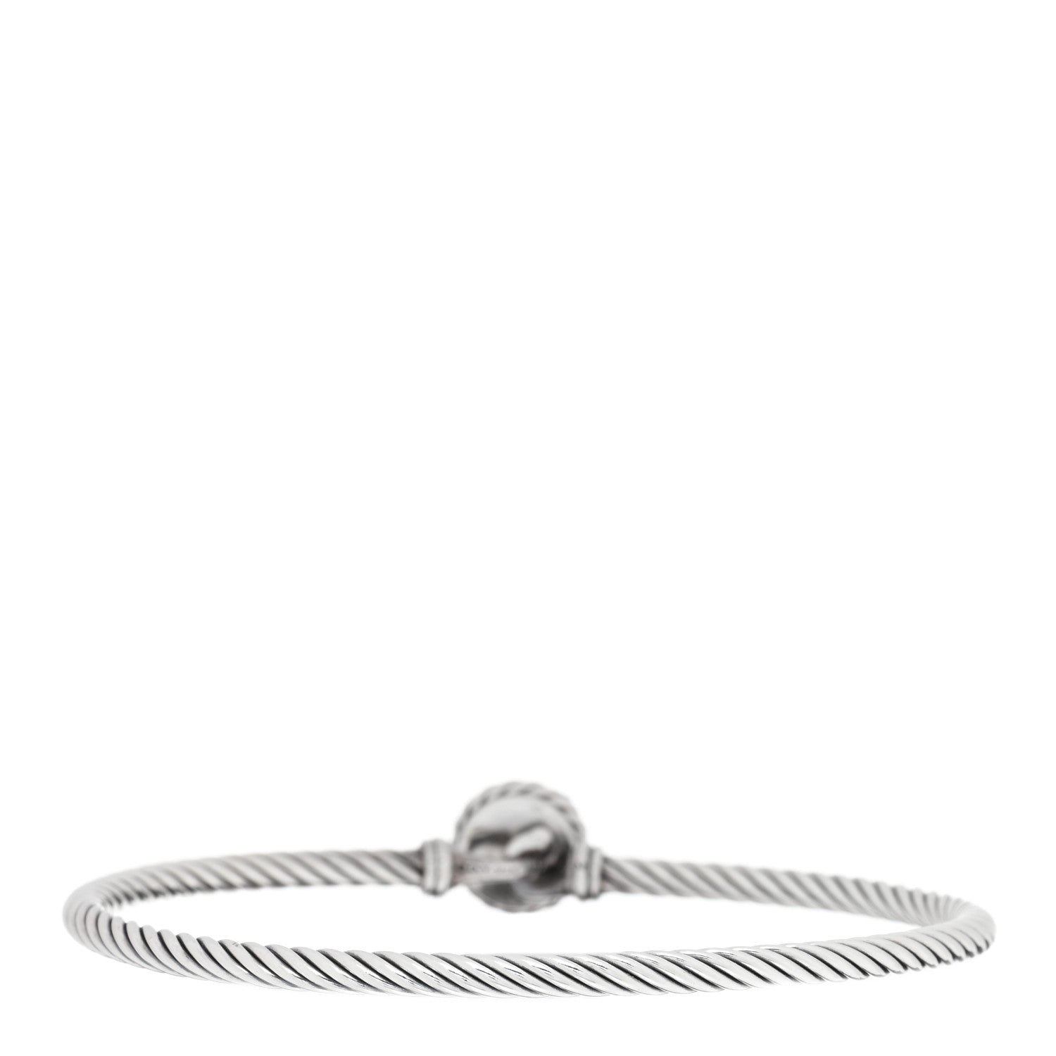 David Yurman Sterling Silver Pearl 3mm Chatelaine Bracelet 2 of 3