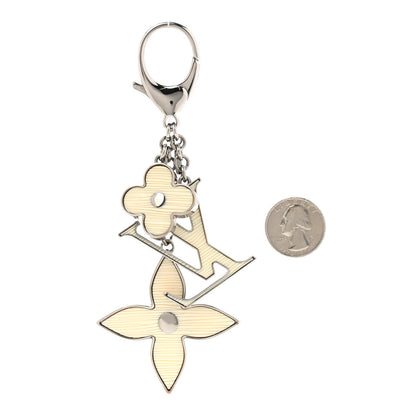 Louis Vuitton Fleur d Epi Bag Charm Ivory 2 of 5