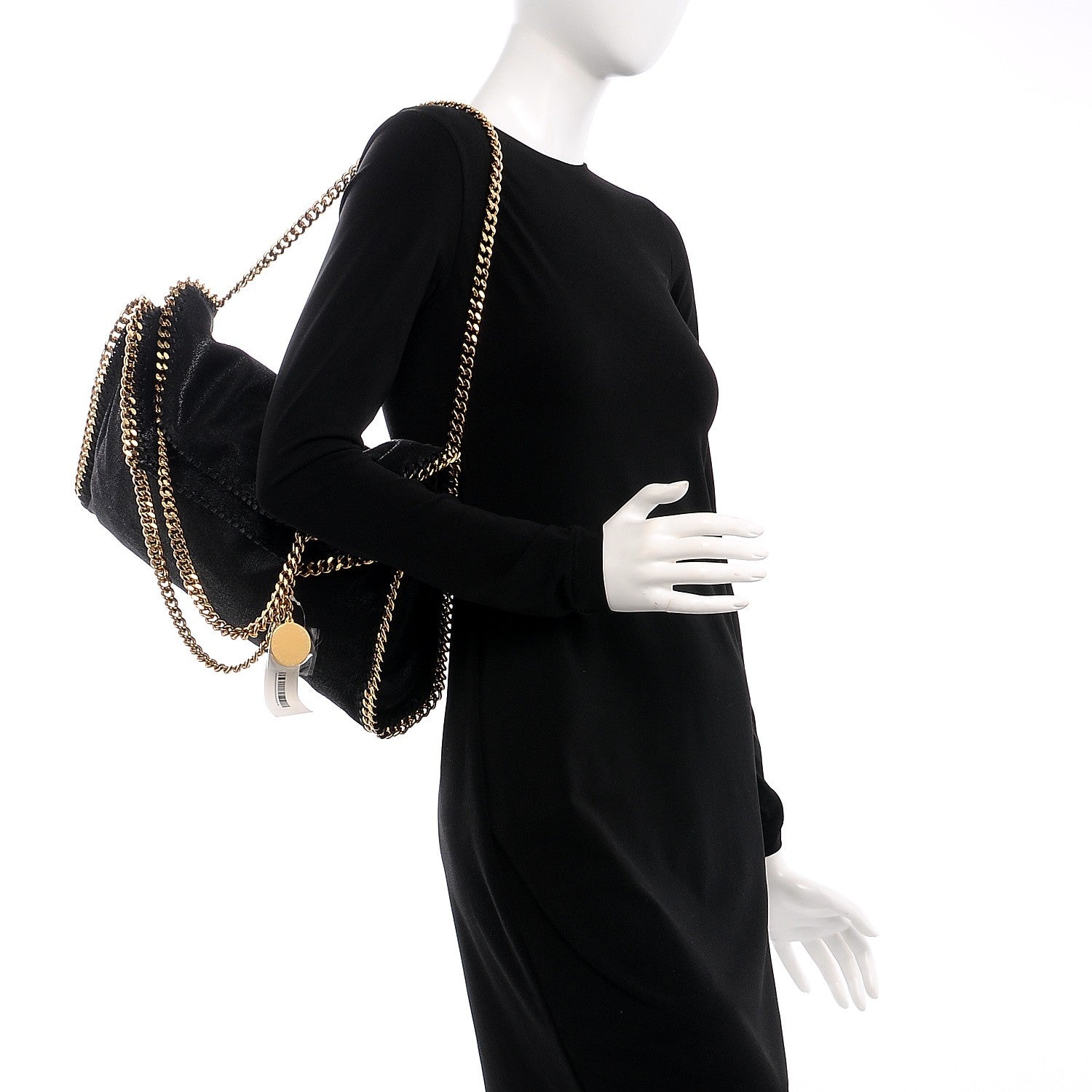 Stella McCartney Shaggy Deer Falabella Fold Over Tote Black 2 of 8