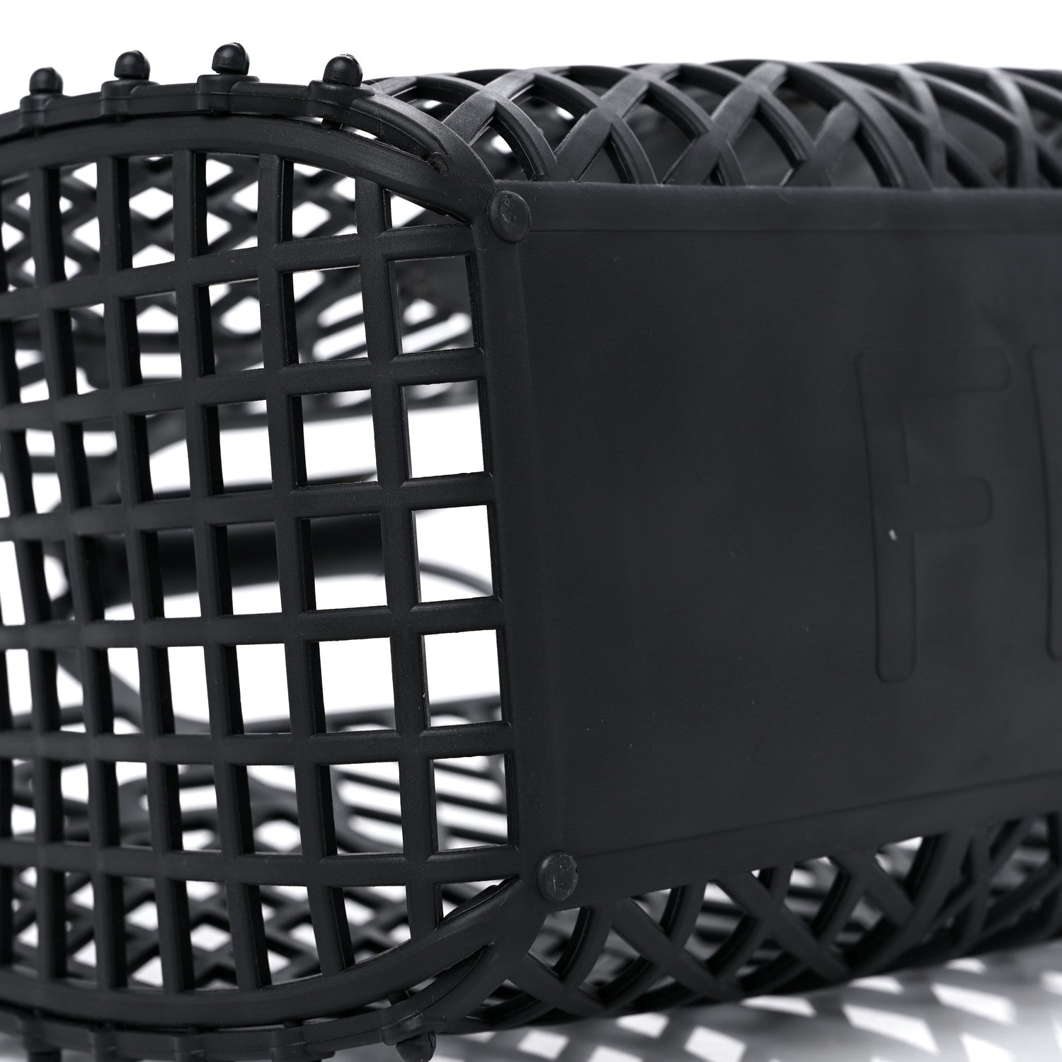 Fendi Recycled Plastic Vitello Liberty Matte Medium Fendi Basket Black Miele Scuro 8 of 12