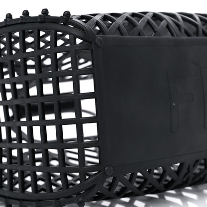 Fendi Recycled Plastic Vitello Liberty Matte Medium Fendi Basket Black Miele Scuro 8 of 12