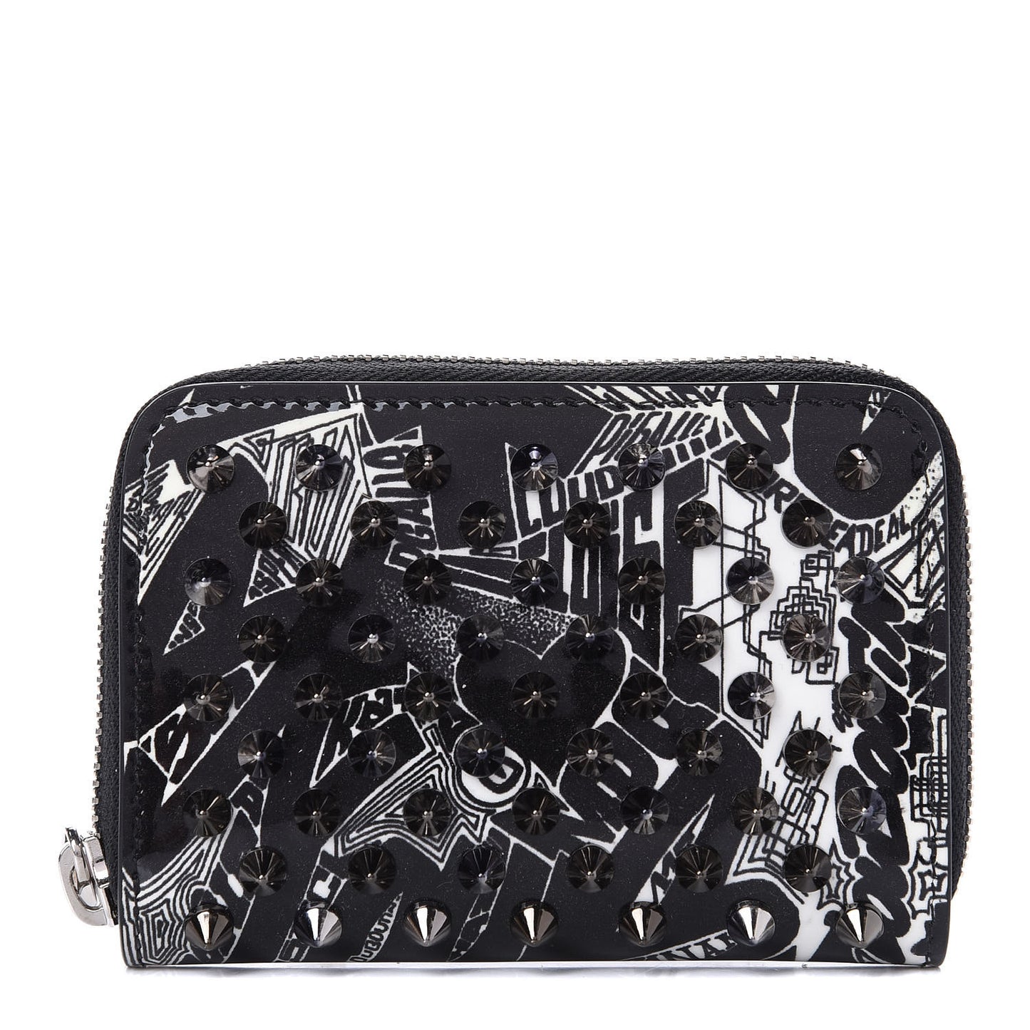 Patent Nicograf Spiked Panettone Coin Purse Black White