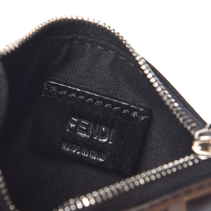 Fendi Vitello Century Bi-Color FF 1974 Embossed Coin Purse Maya Black 6 of 8