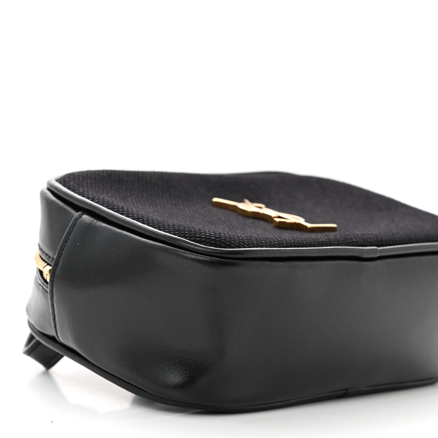 Saint Laurent Calfskin Canvas Monogram Lou Belt Bag Black 9 of 10