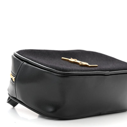 Saint Laurent Calfskin Canvas Monogram Lou Belt Bag Black 9 of 10