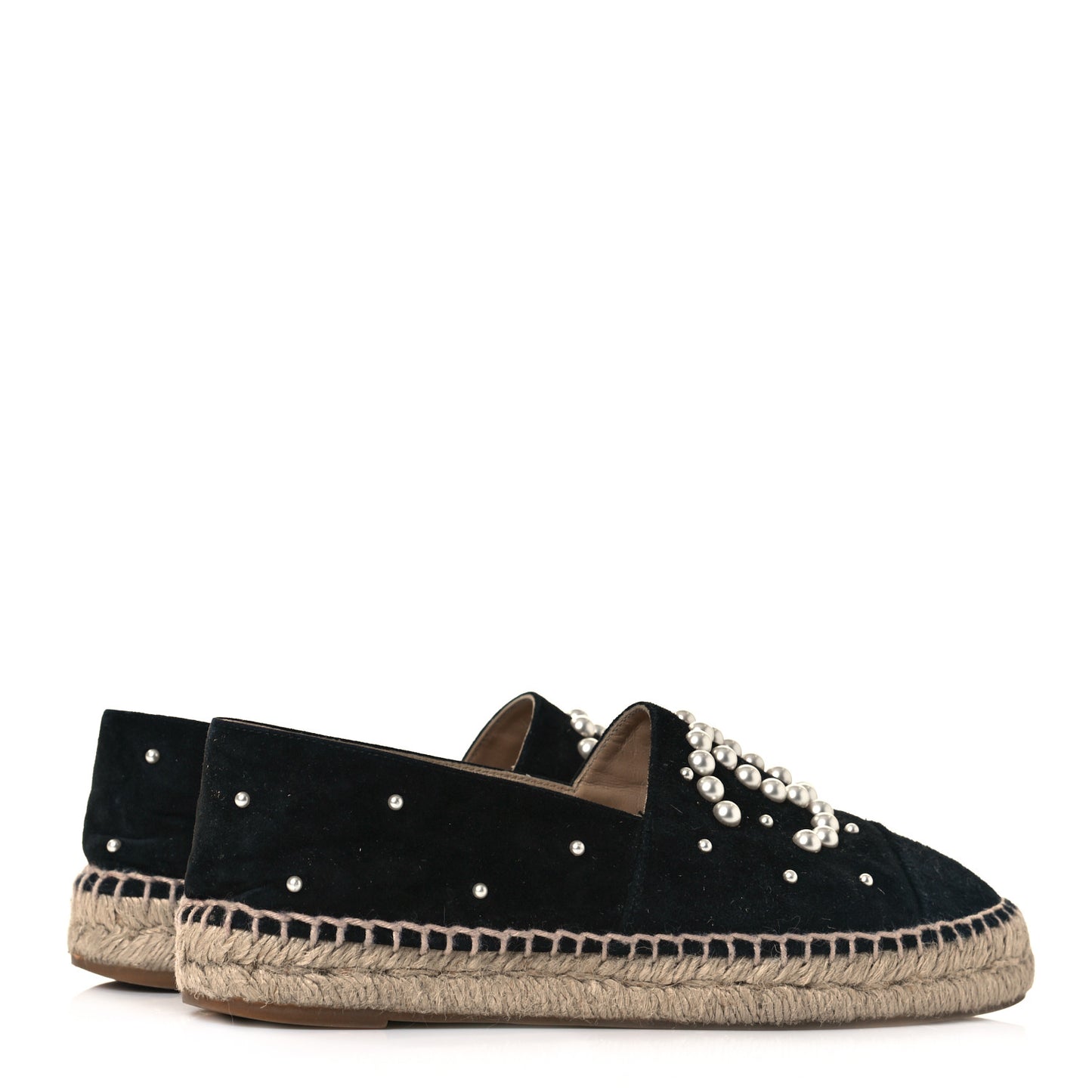 Suede Pearl CC Espadrilles 36 Black