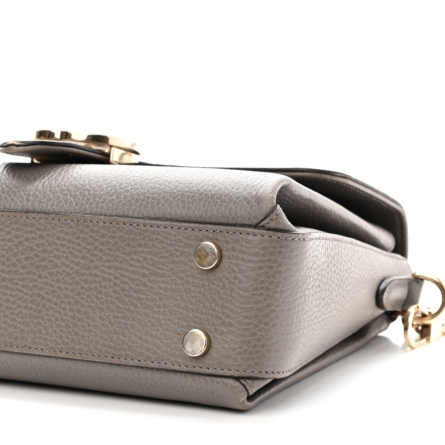 Gucci Dollar Calfskin Interlocking G Top Handle Shoulder Bag Loess 9 of 13