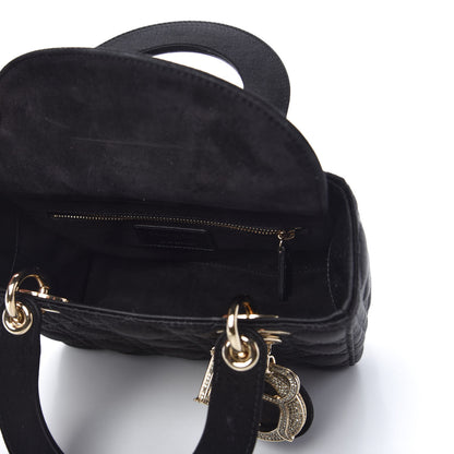 Christian Dior Satin Swarovski Crystal Cannage My ABC Lady Dior Black 5 of 11