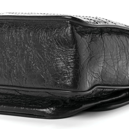 Saint Laurent Crinkled Calfskin Matelasse Monogram Large Niki Chain Satchel Deep Marine 11 of 11
