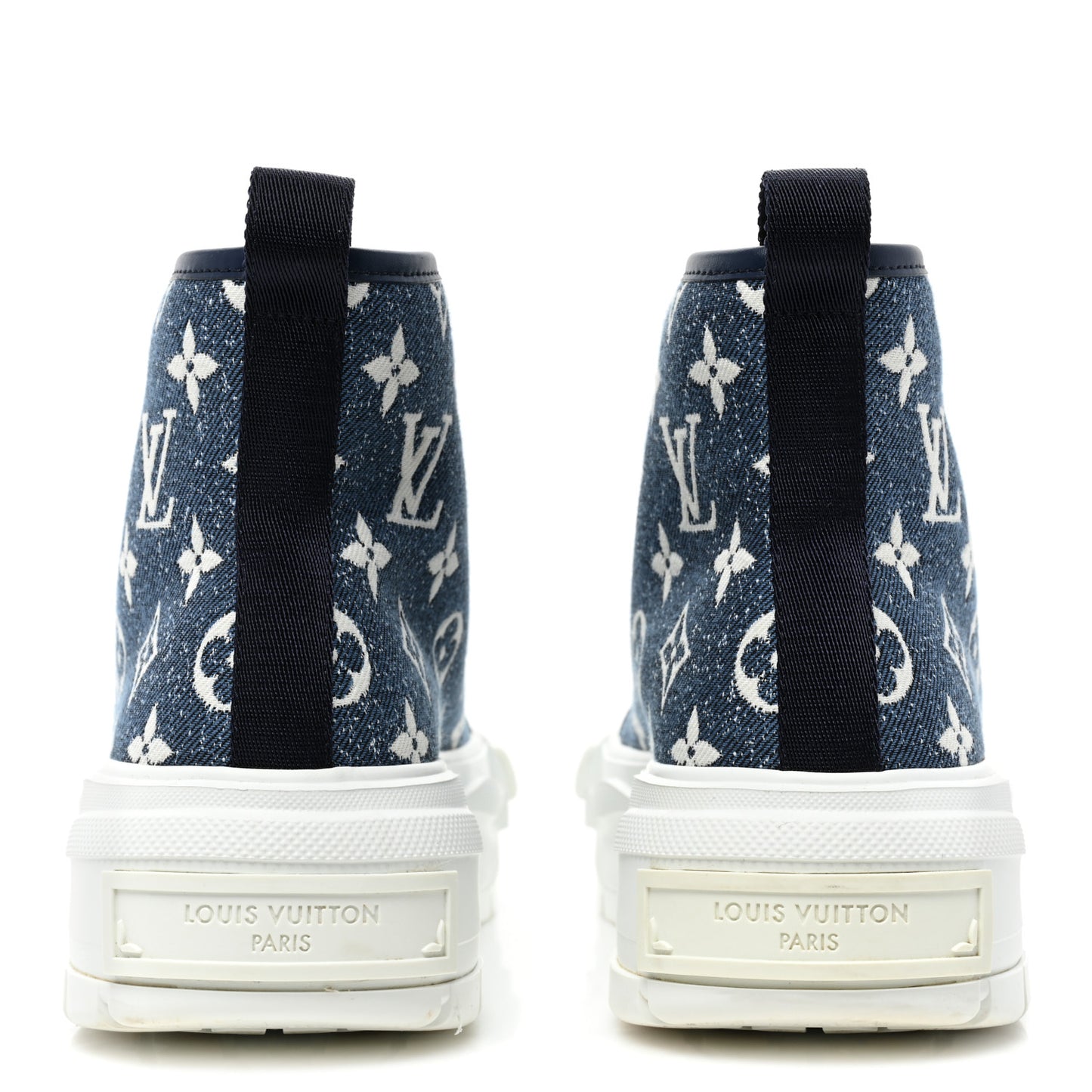 Denim Monogram Squad Sneaker Boots 35.5 Marine